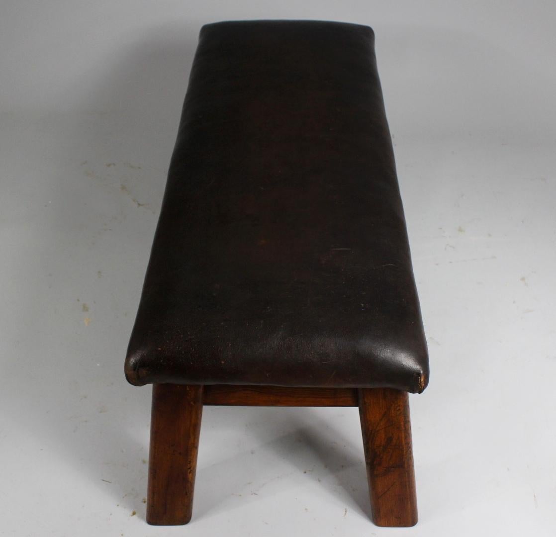 20th Century 1930s Leather Gym Bench For Sale