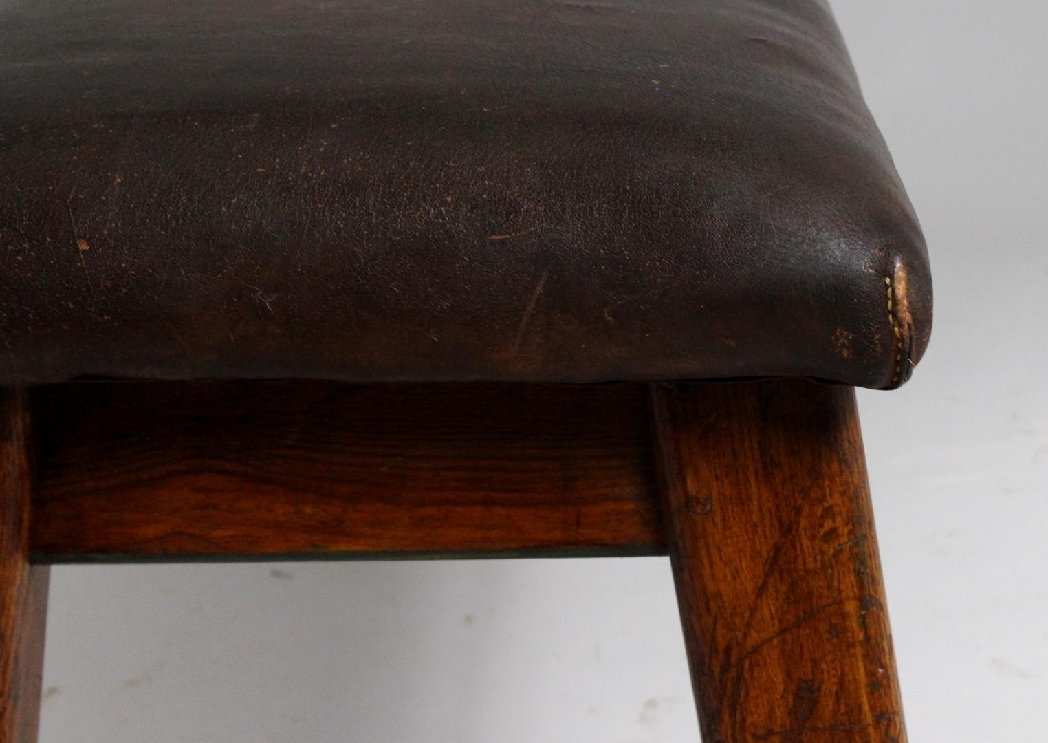 1930s Leather Gym Bench For Sale 1