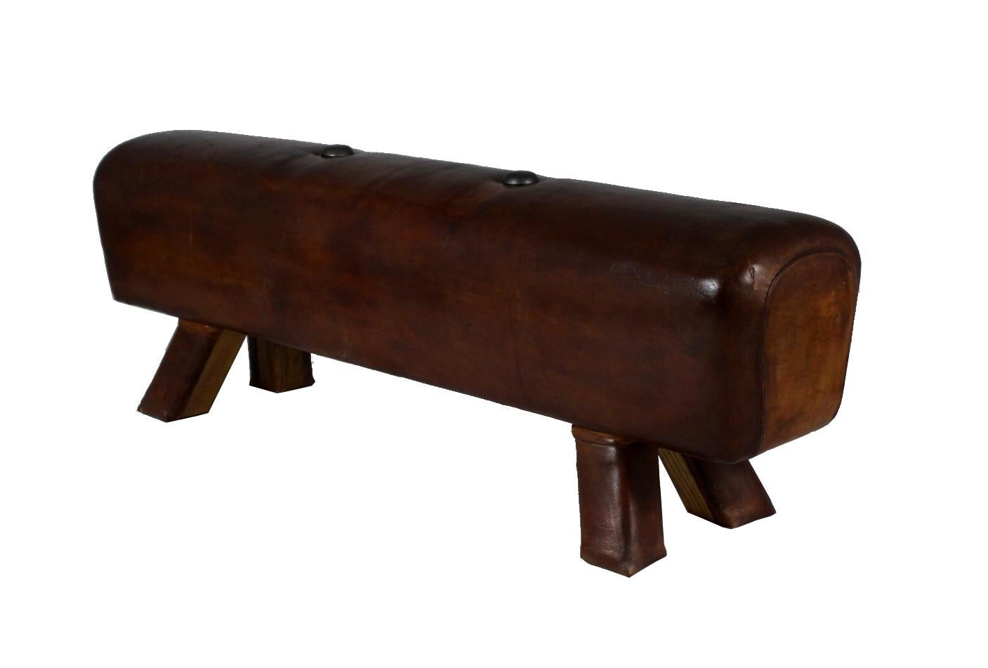 Leather gym pommel horse from the 1930s.