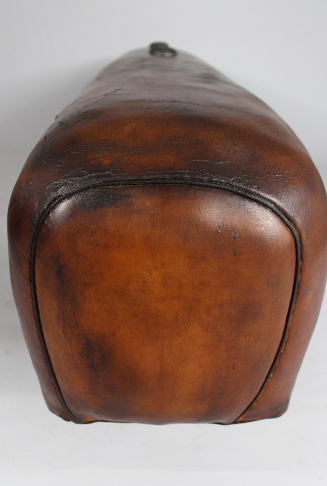 1930s Leather Gym Pommel Horse Bench 1