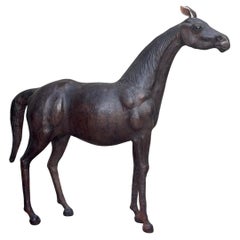 Leather Horse Sculpture 27" Attributed to Liberty of London, 1930s
