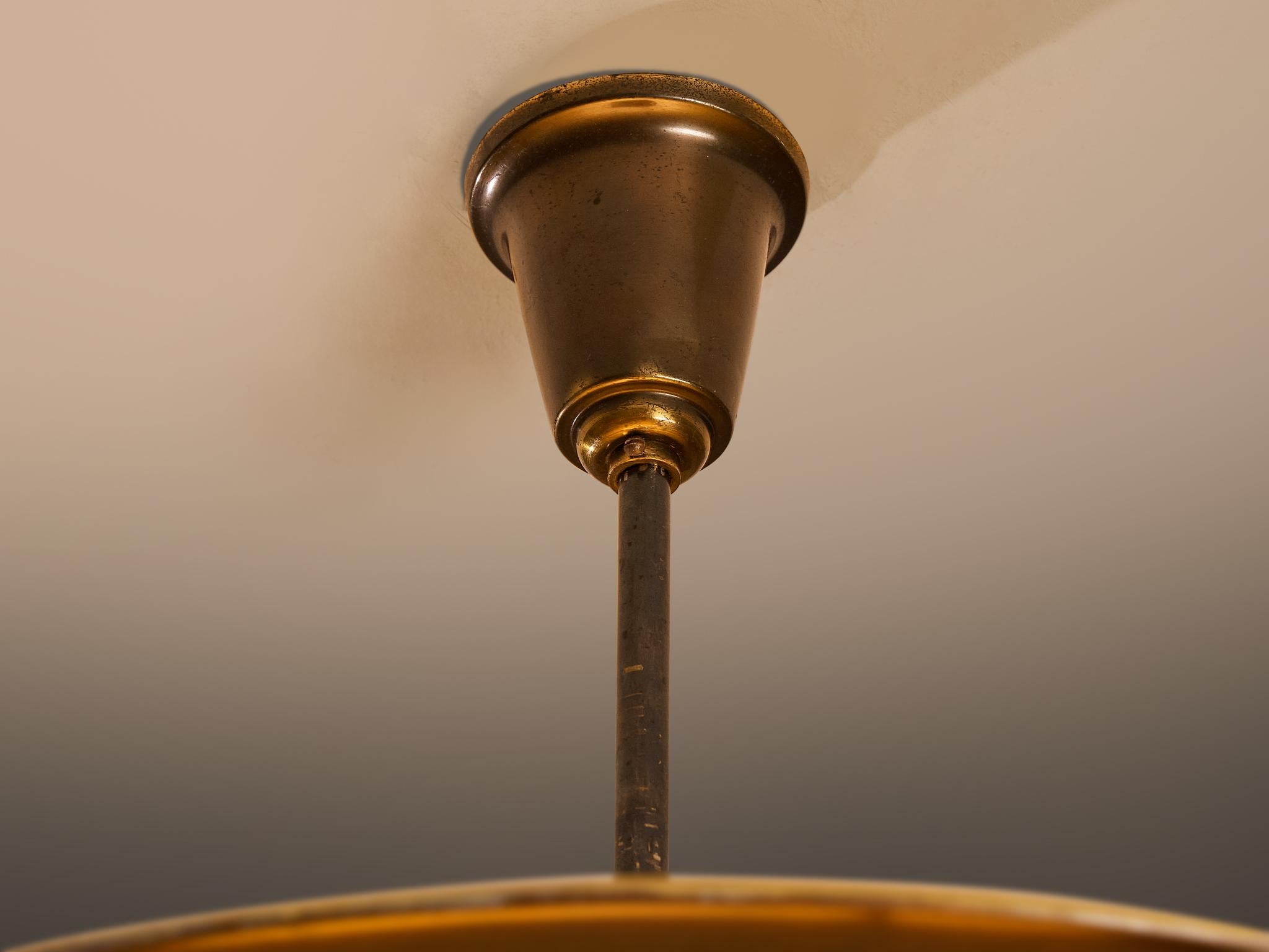 Ottone 1930s Louis Poulsen Ceiling Light in Copper in vendita