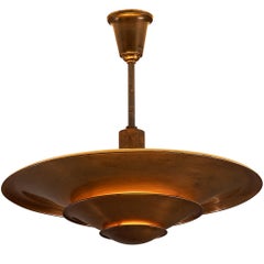1930s Louis Poulsen Ceiling Light in Copper