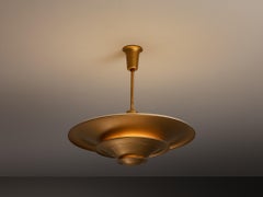 1930s Louis Poulsen Ceiling Light in Golden Painted Copper