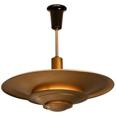 1930s Louis Poulsen Ceiling Light in Golden Painted Copper