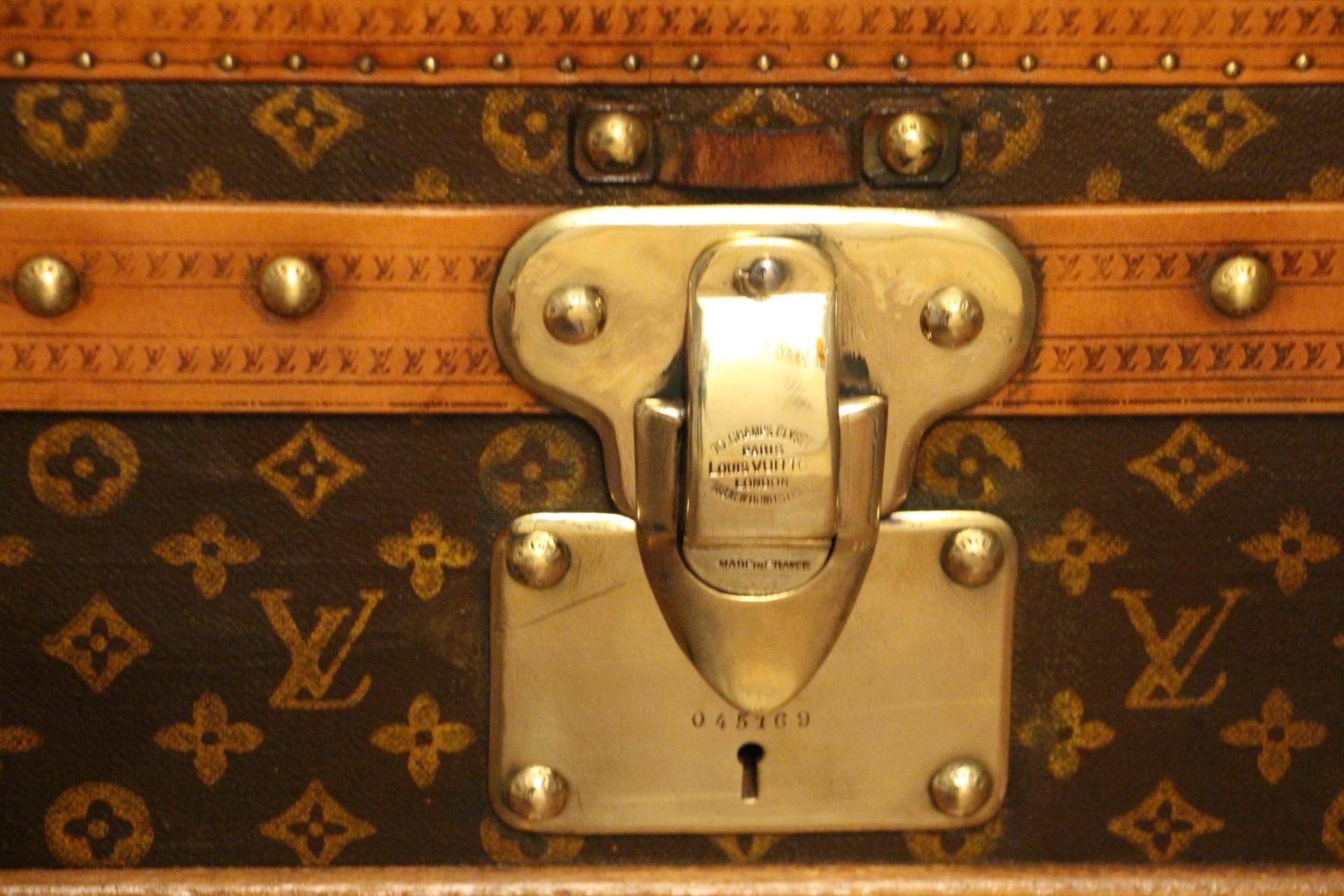 French 1930s Louis Vuitton Monogram Trunk, Malle Louis Vuitton