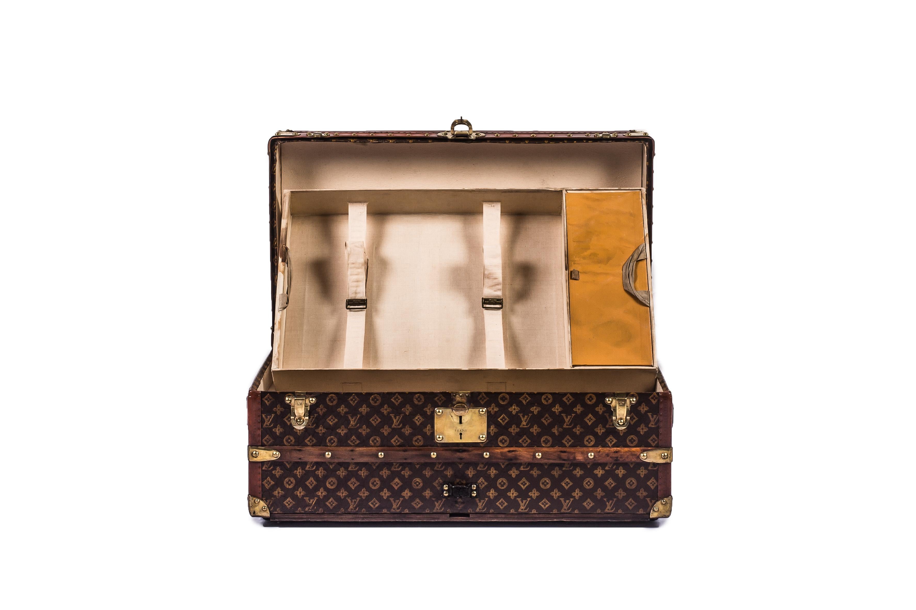 1930s Louis Vuitton Stencil Monogram Cabin Trunk 1