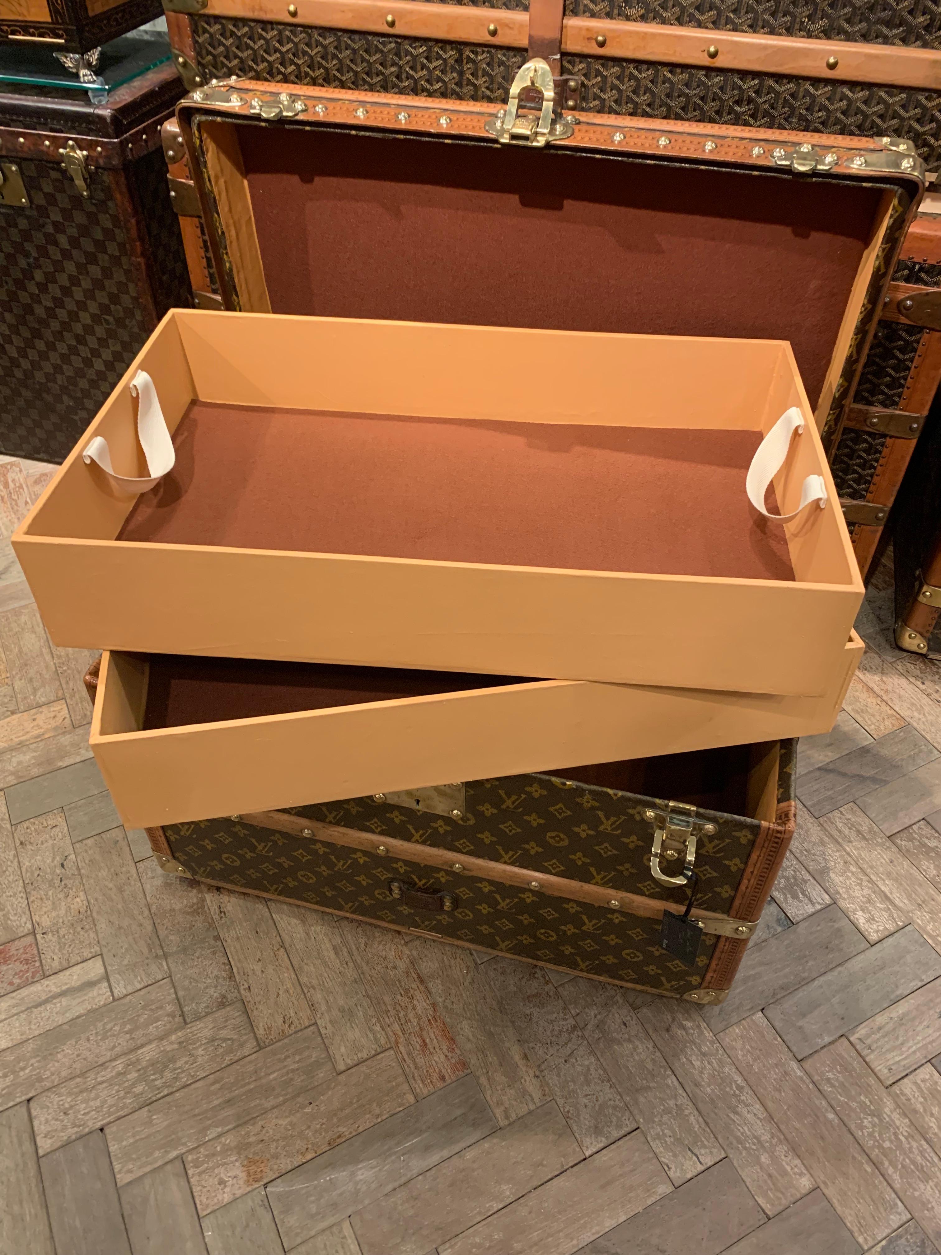1930er Louis Vuitton Stencil Monogramm-Schuh-Truhe mit Monogramm 4