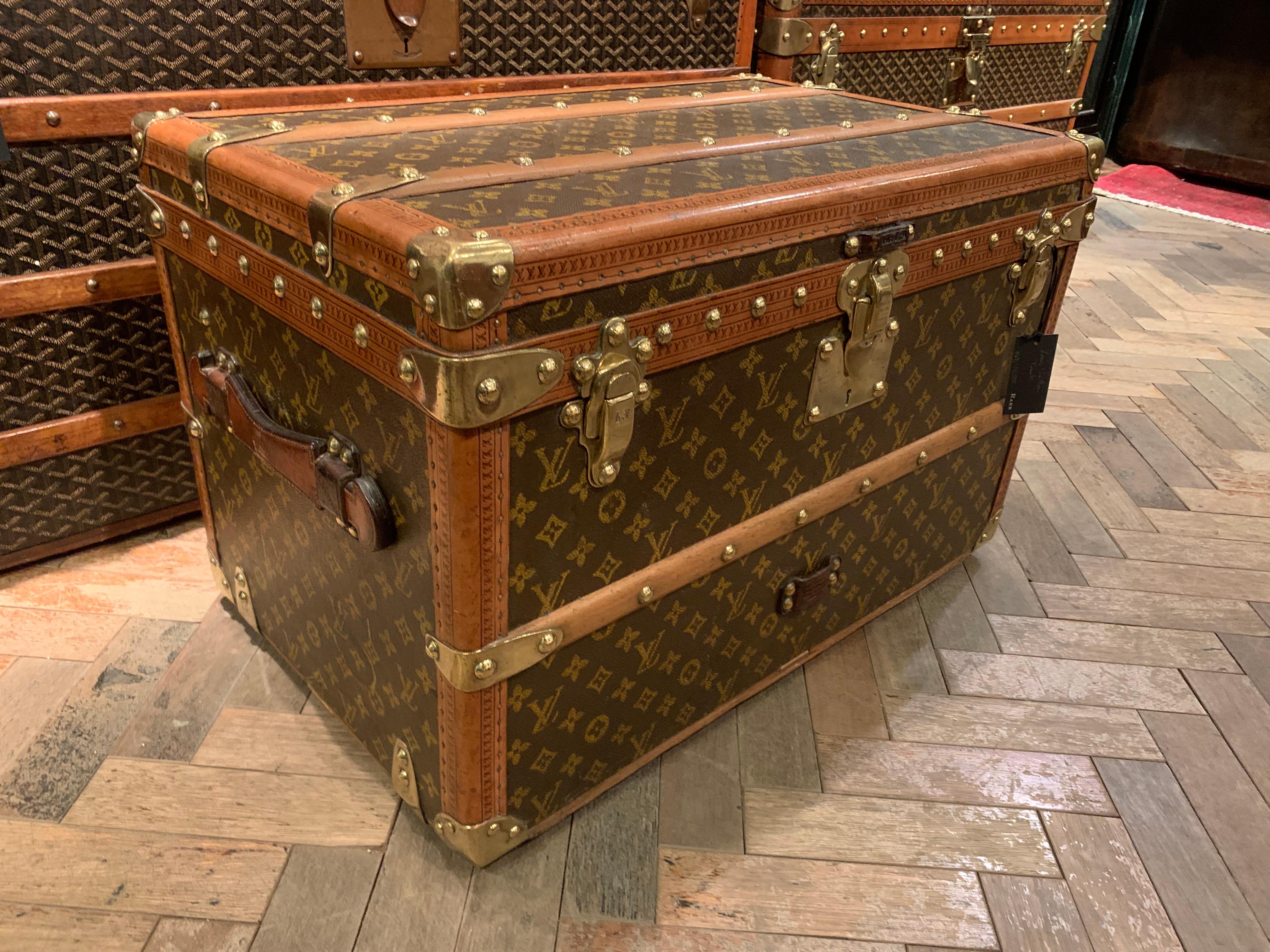 French 1930s Louis Vuitton Stencil Monogram Shoe Trunk