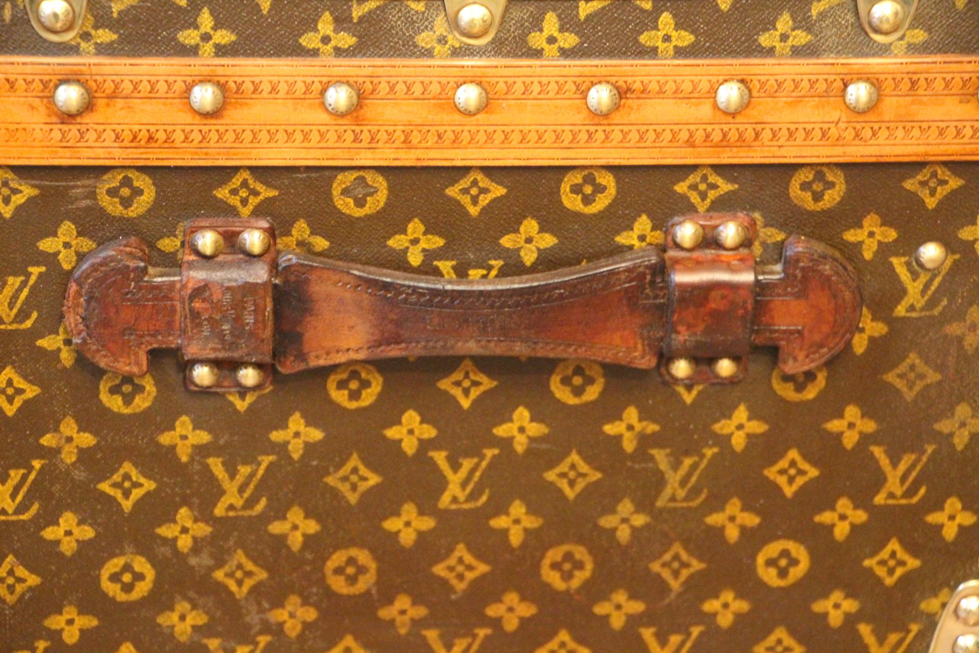 1930s Louis Vuitton Stenciled Monogram Cabin Steamer Trunk, Louis Vuitton Trunk 5