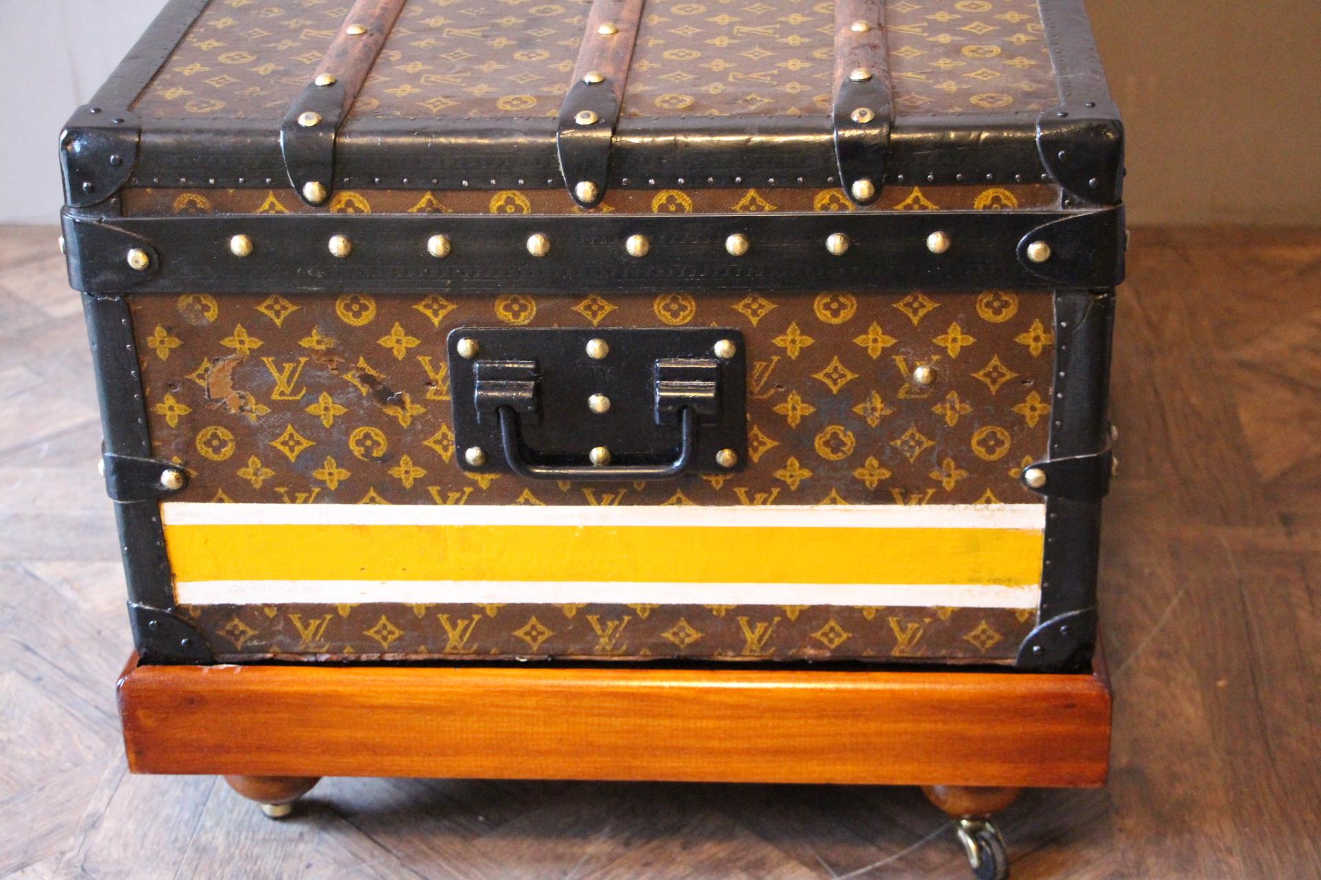 1930s Louis Vuitton Stenciled Monogram Cabin Steamer Trunk, Louis Vuitton Trunk 3