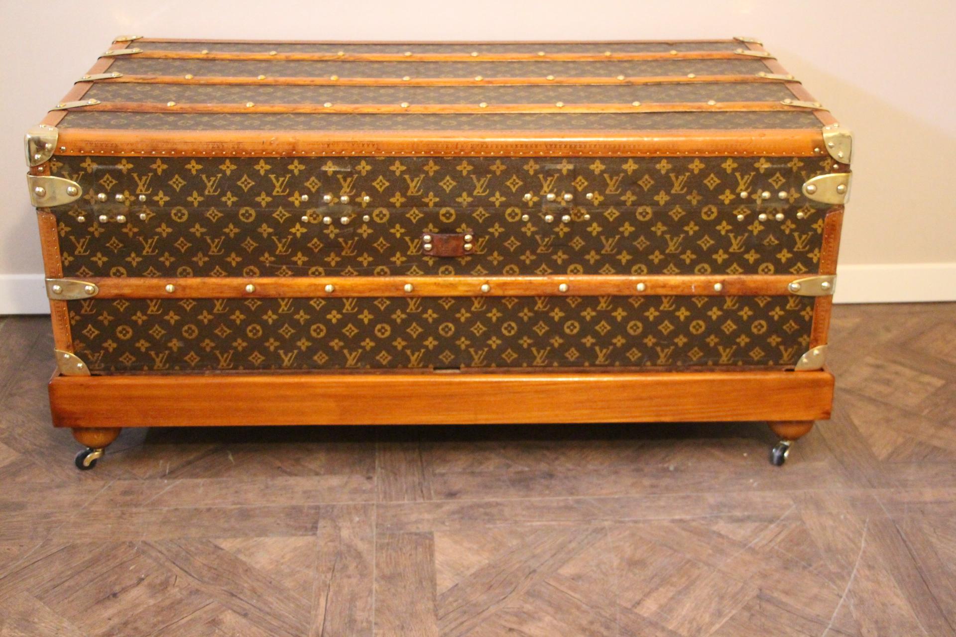 1930s Louis Vuitton Stenciled Monogram Cabin Steamer Trunk, Louis Vuitton Trunk 6