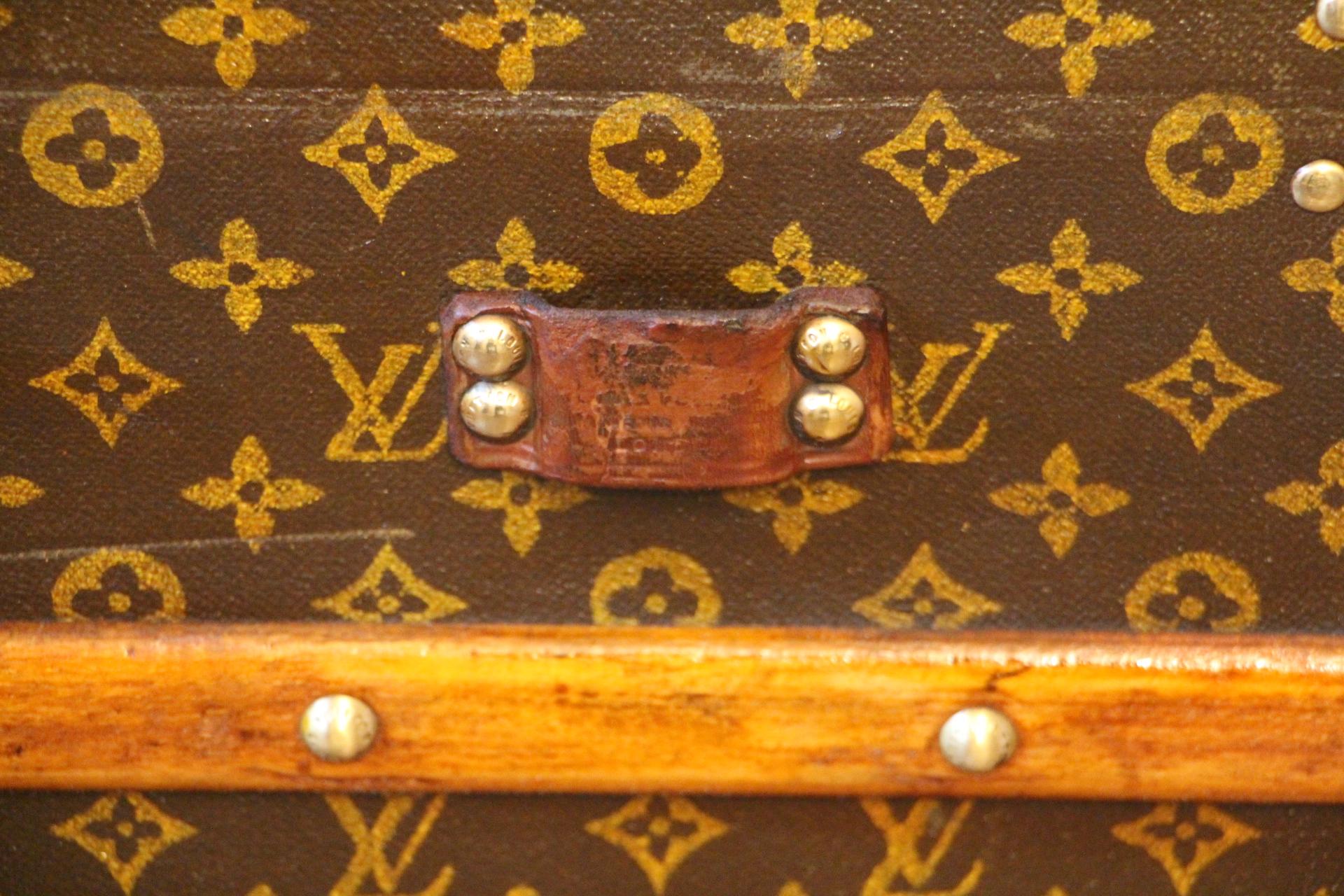 1930s Louis Vuitton Stenciled Monogram Cabin Steamer Trunk, Louis Vuitton Trunk 7