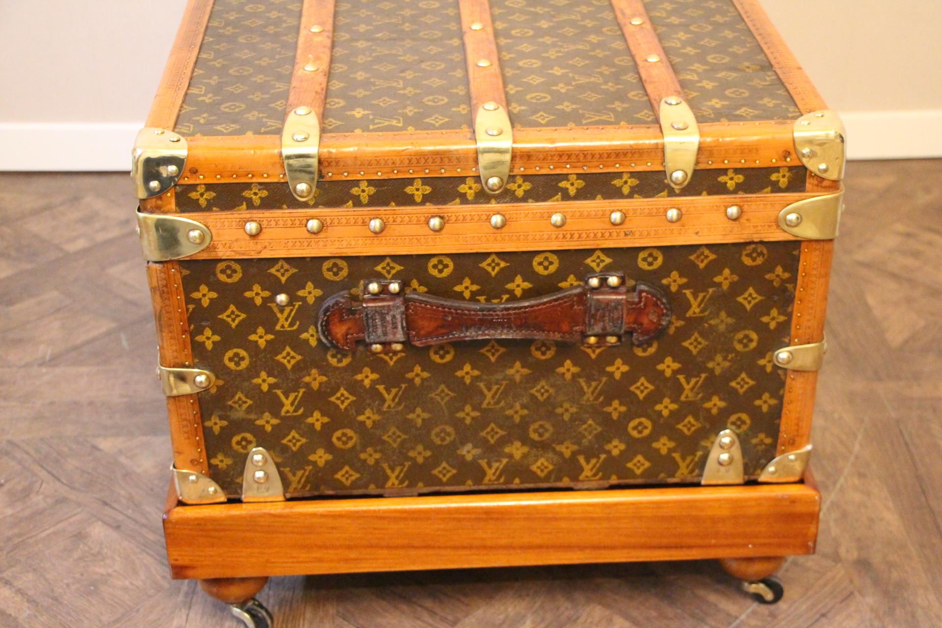 1930s Louis Vuitton Stenciled Monogram Cabin Steamer Trunk, Louis Vuitton Trunk 8