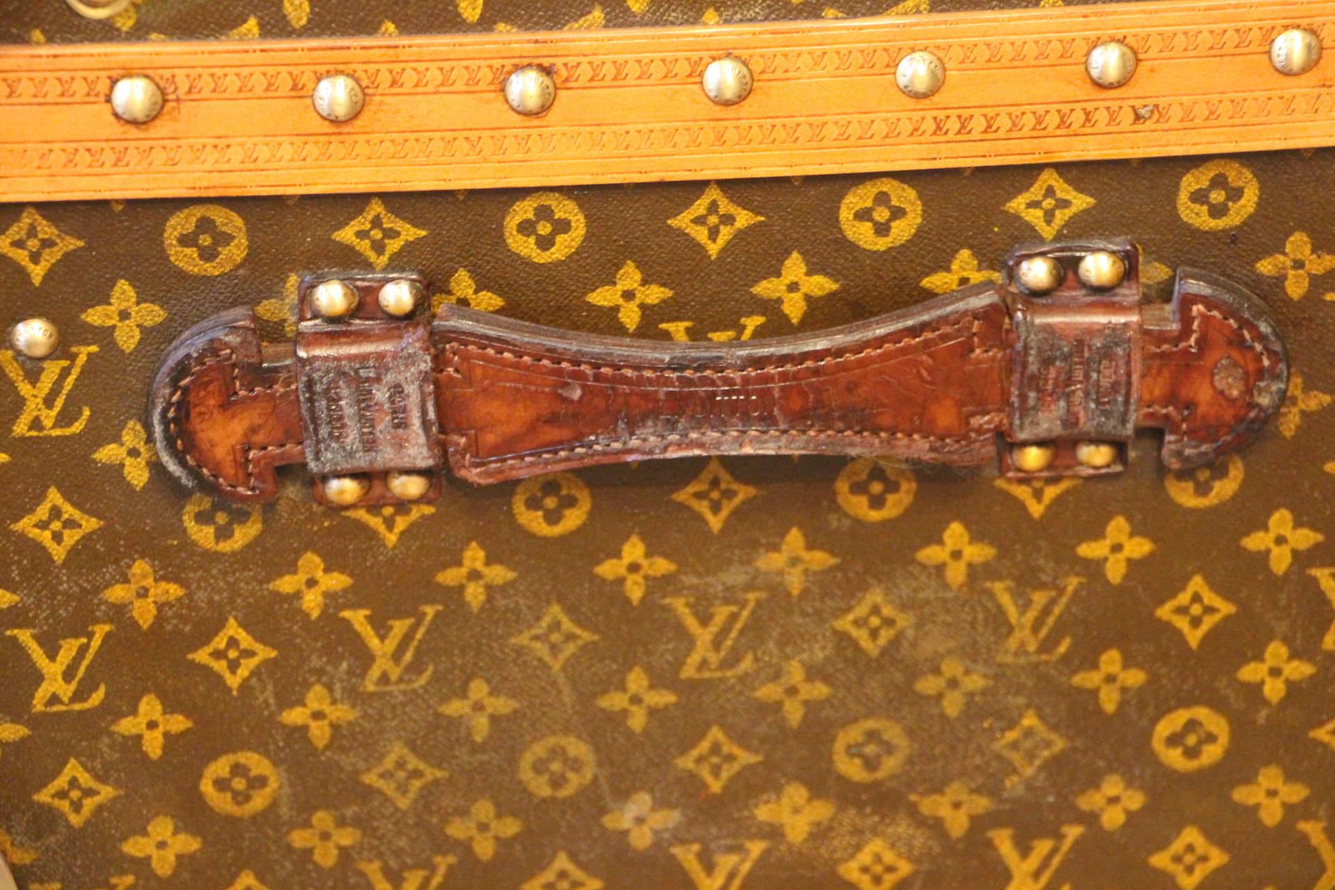 1930s Louis Vuitton Stenciled Monogram Cabin Steamer Trunk, Louis Vuitton Trunk 9