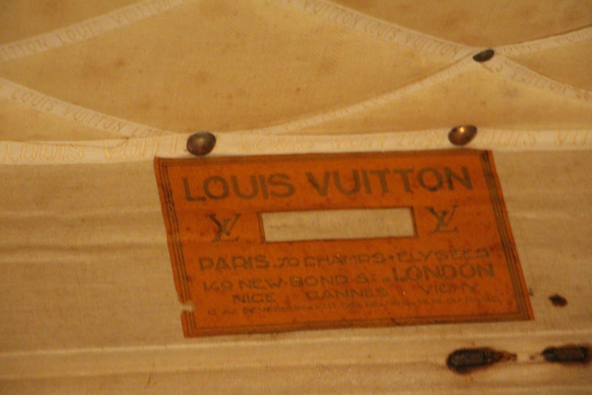 1930s Louis Vuitton Stenciled Monogram Cabin Steamer Trunk, Louis Vuitton Trunk 8