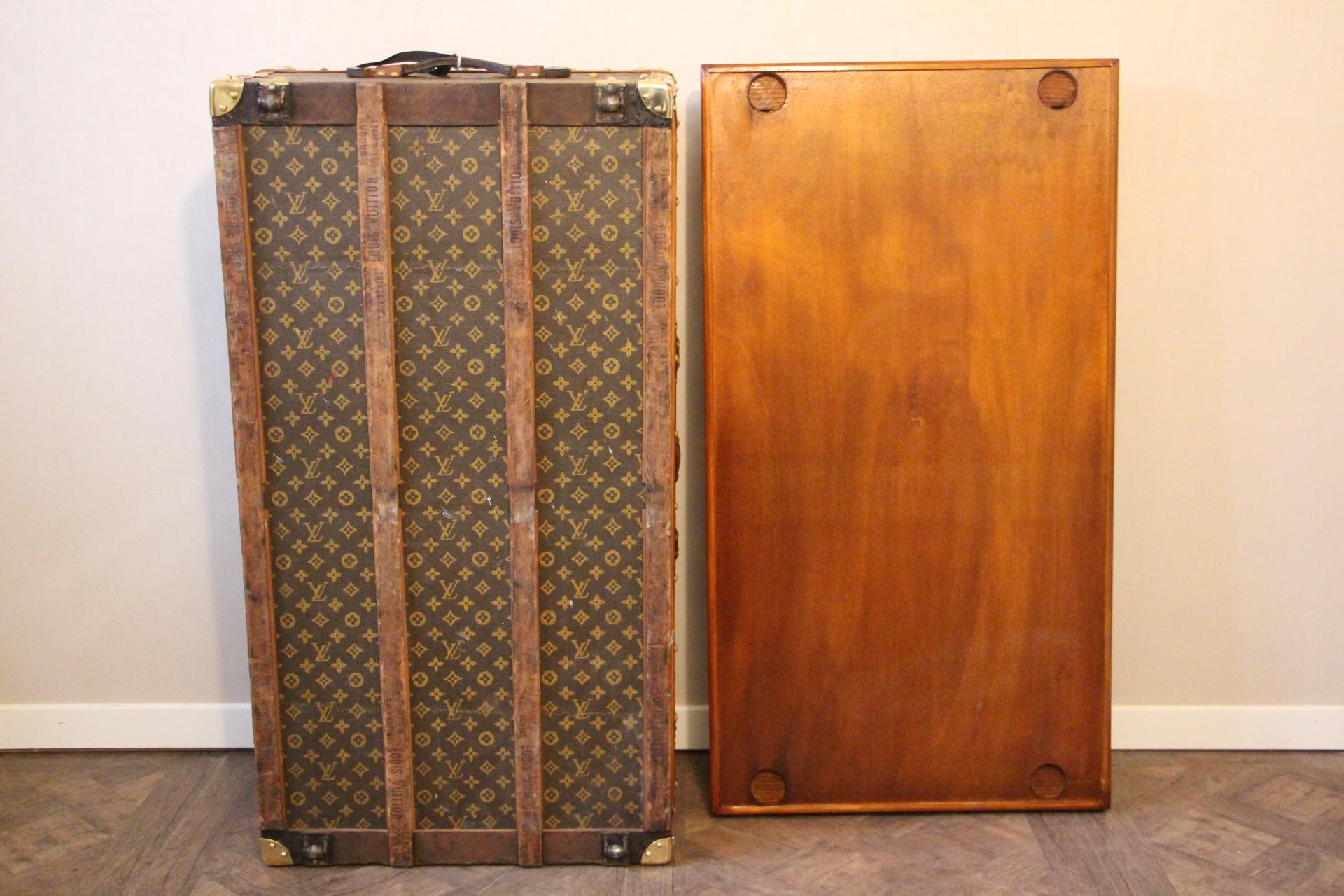 1930s Louis Vuitton Stenciled Monogram Cabin Steamer Trunk, Louis Vuitton Trunk 13