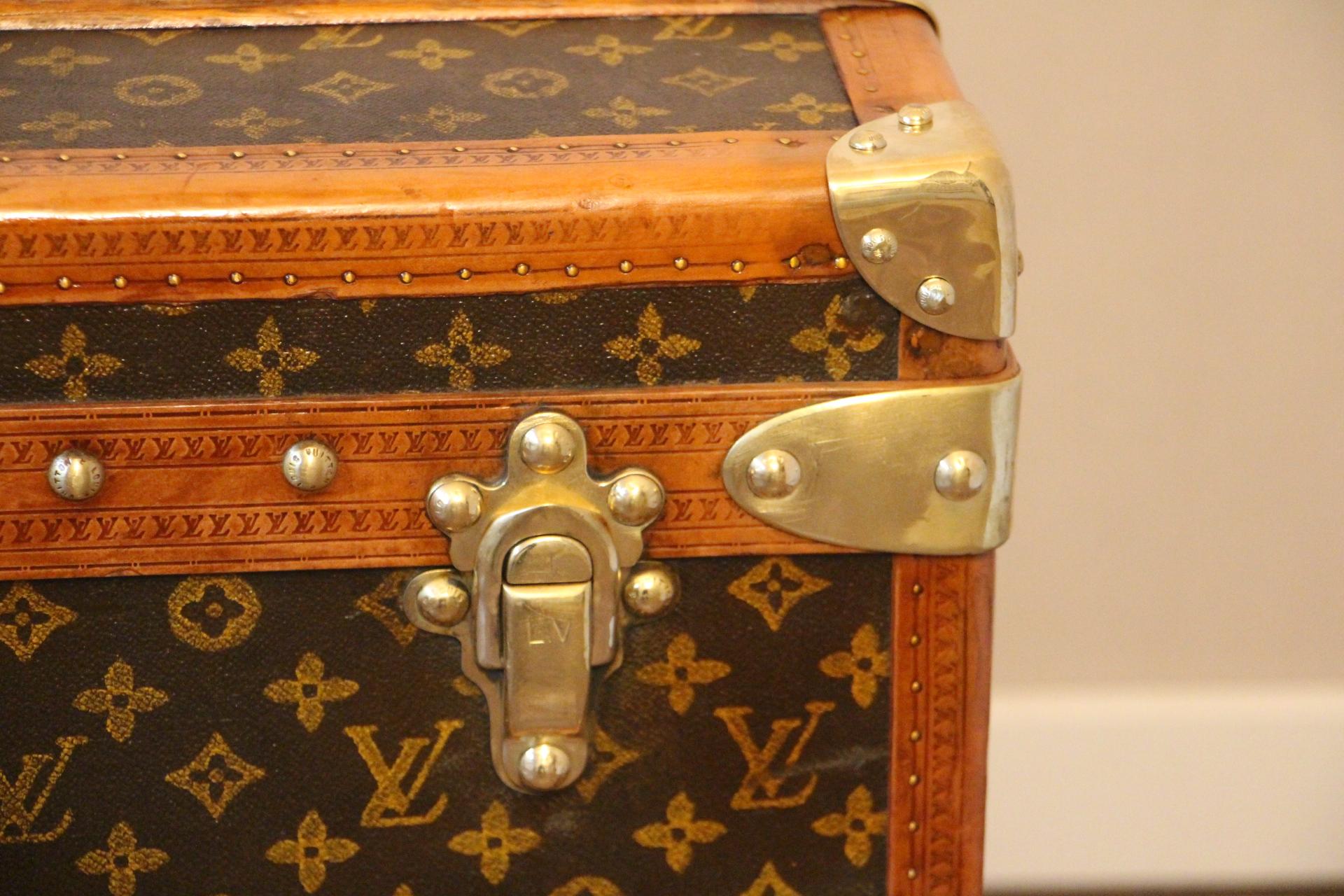 Mid-20th Century 1930s Louis Vuitton Stenciled Monogram Cabin Steamer Trunk, Louis Vuitton Trunk