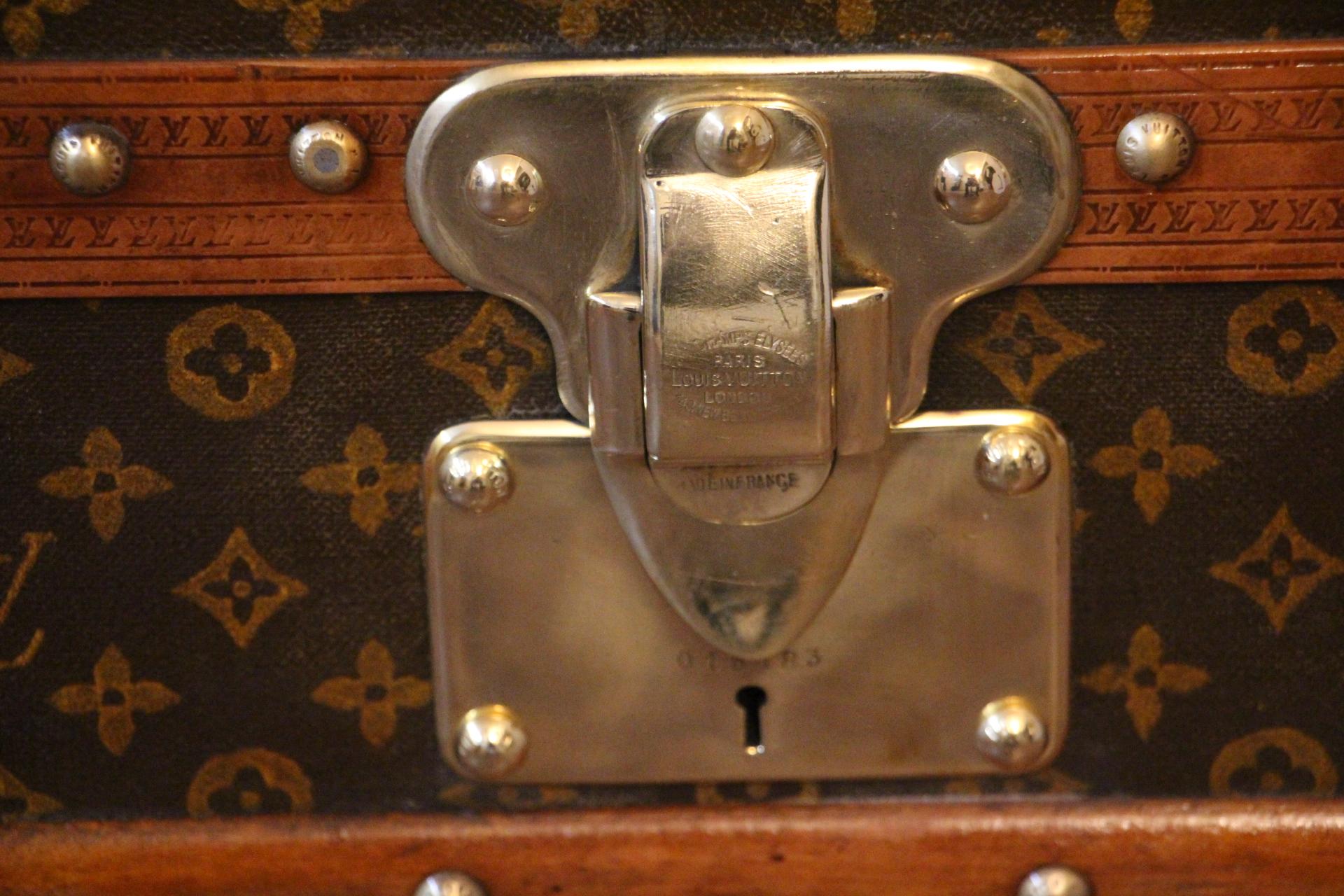 Mid-20th Century 1930s Louis Vuitton Stenciled Monogram Cabin Steamer Trunk, Louis Vuitton Trunk