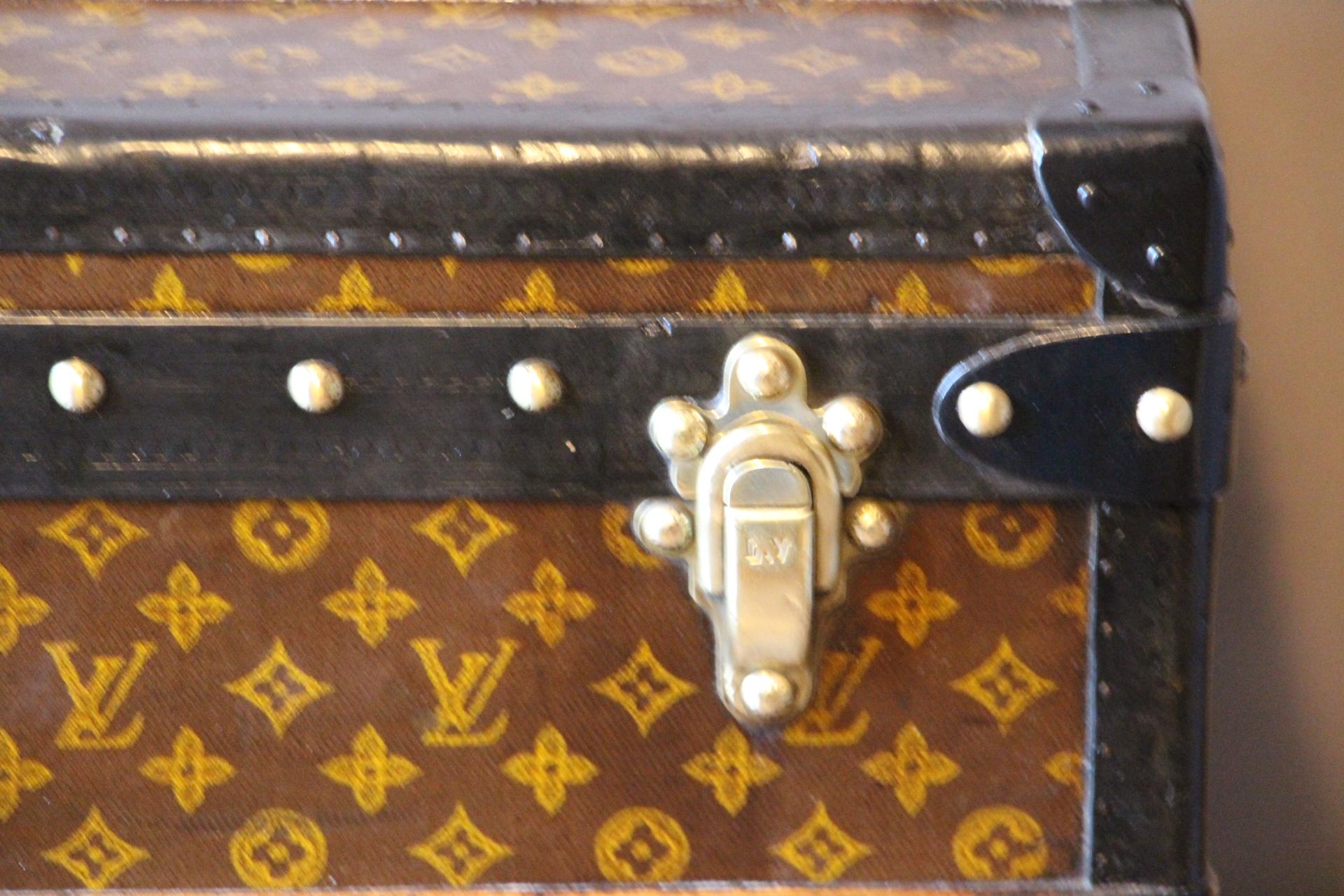 French 1930s Louis Vuitton Stenciled Monogram Cabin Steamer Trunk, Louis Vuitton Trunk