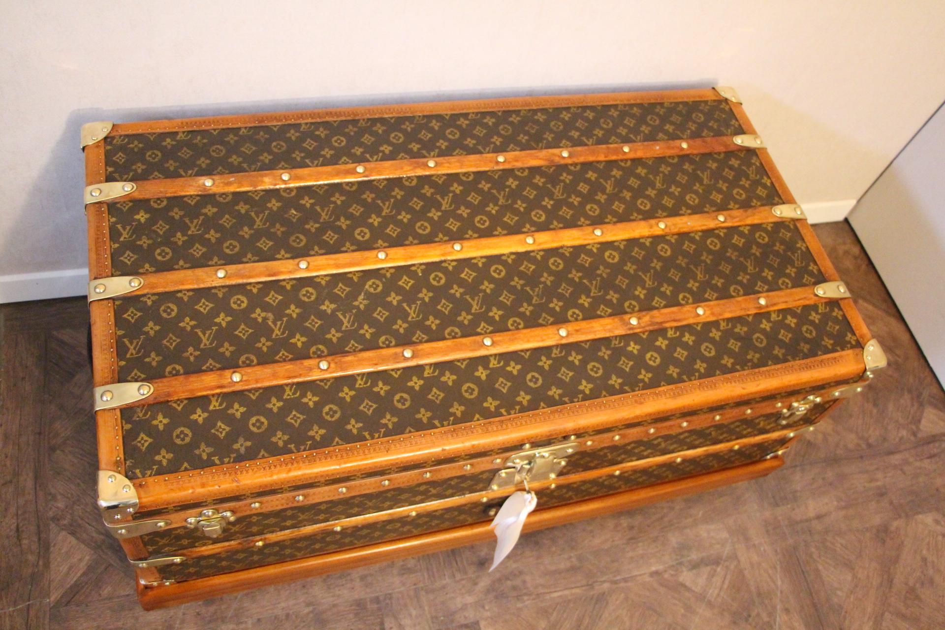 1930s Louis Vuitton Stenciled Monogram Cabin Steamer Trunk, Louis Vuitton Trunk 1