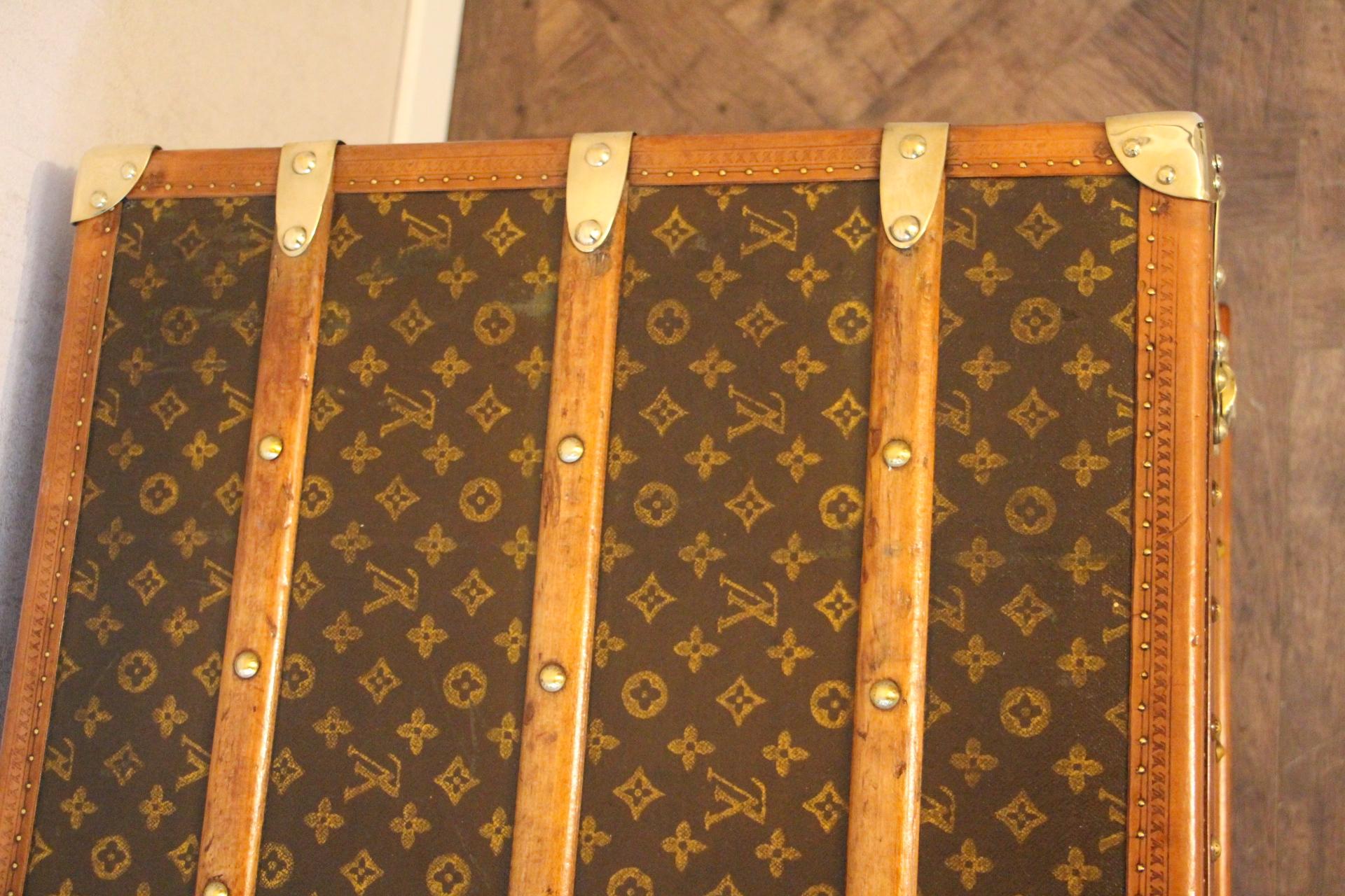 1930s Louis Vuitton Stenciled Monogram Cabin Steamer Trunk, Louis Vuitton Trunk 2