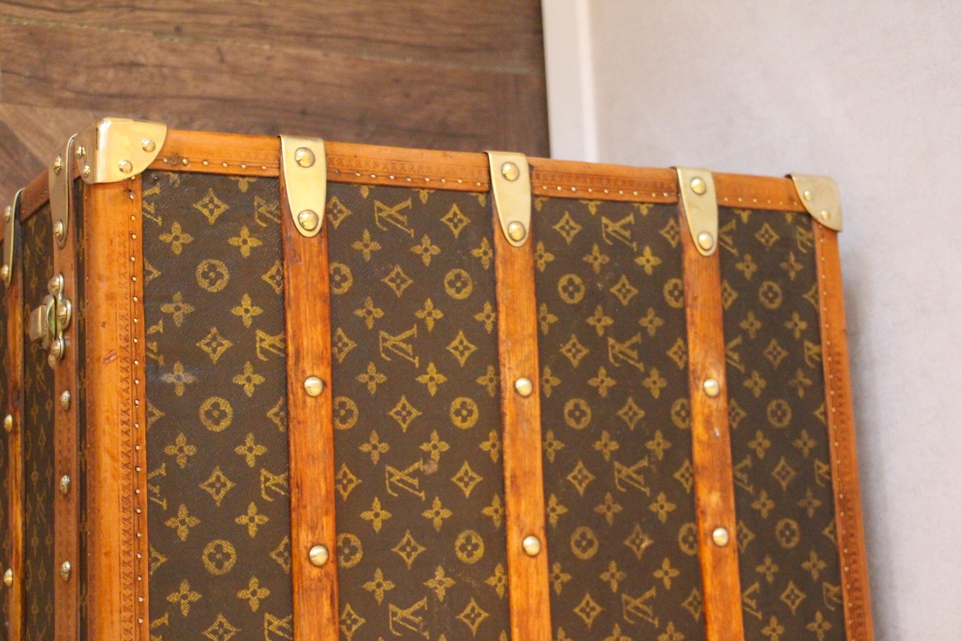 1930s Louis Vuitton Stenciled Monogram Cabin Steamer Trunk, Louis Vuitton Trunk 3