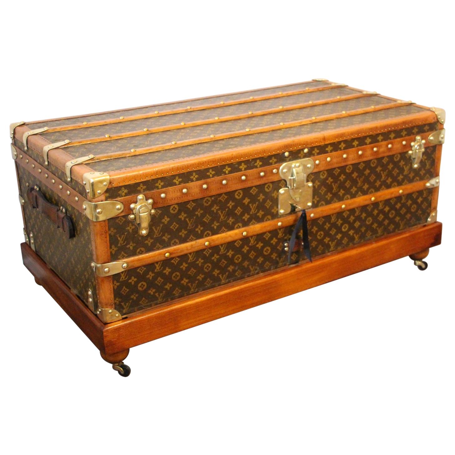 1930s Louis Vuitton Stenciled Monogram Cabin Steamer Trunk, Louis Vuitton Trunk