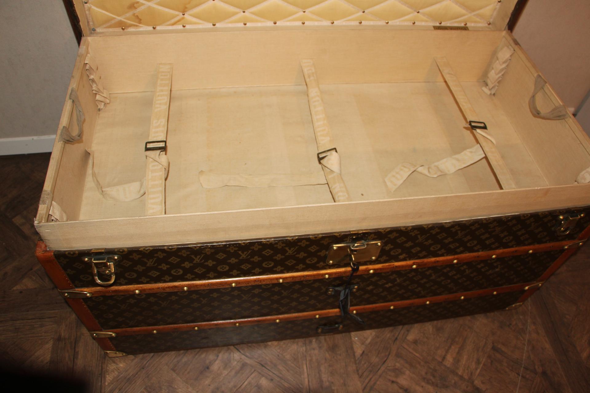 1930s Louis Vuitton Trunk, Louis Vuitton Steamer Trunk 110 cm 6