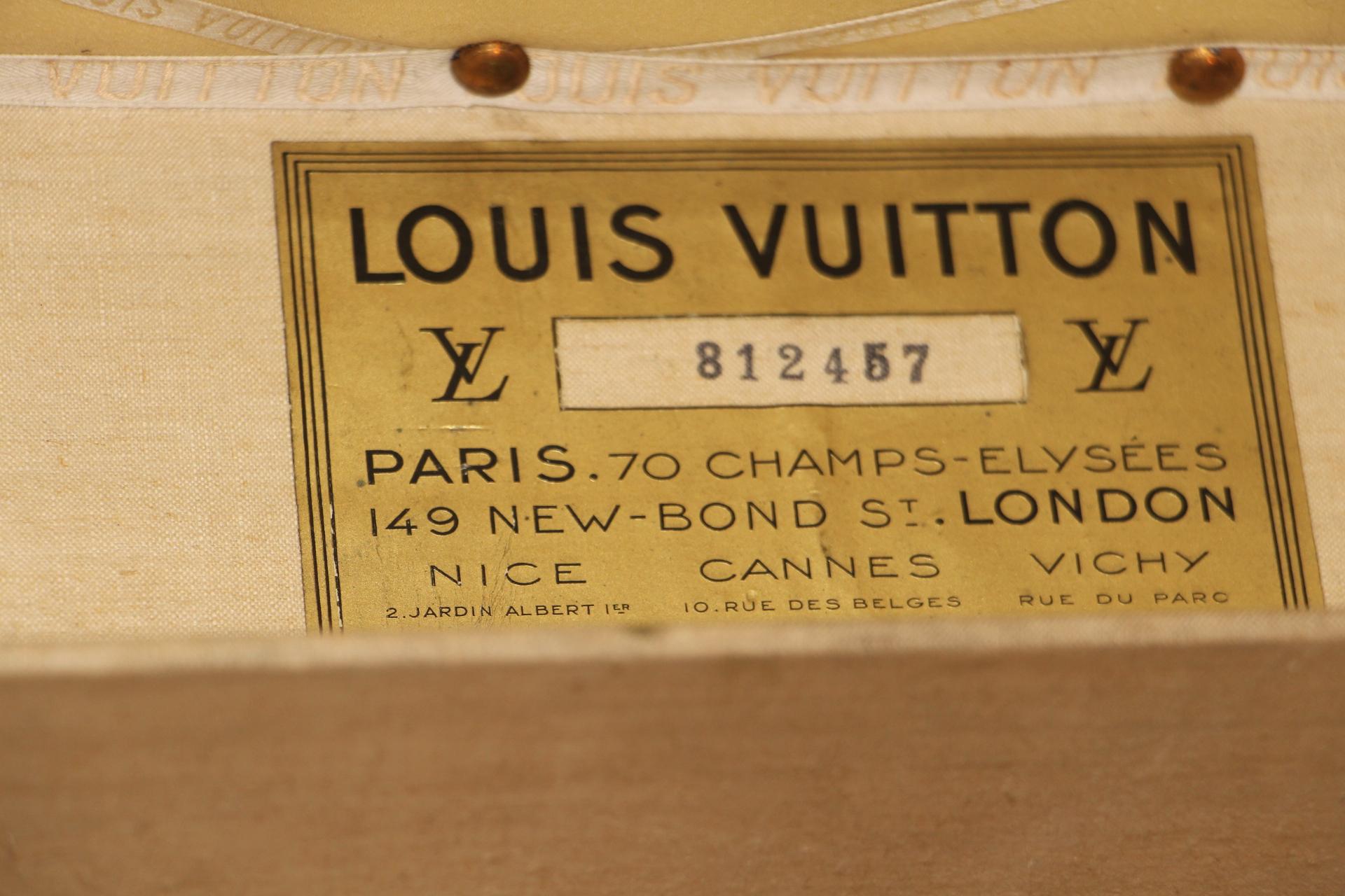 1930s Louis Vuitton Trunk, Louis Vuitton Steamer Trunk 110 cm 7