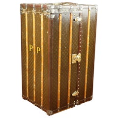 1930s Louis Vuitton Wardrobe Monogram Trunk with Secrets