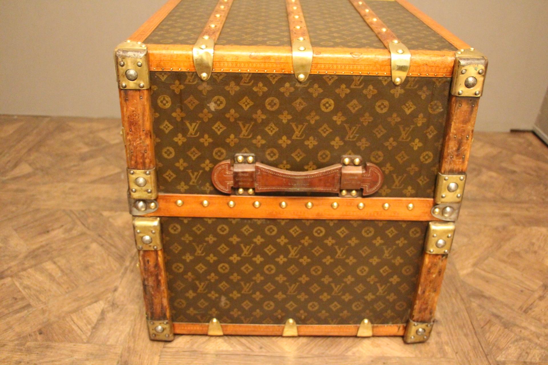 1930s Louis Vuitton Wardrobe Trunk in Monogram, Double Hanging Section 5