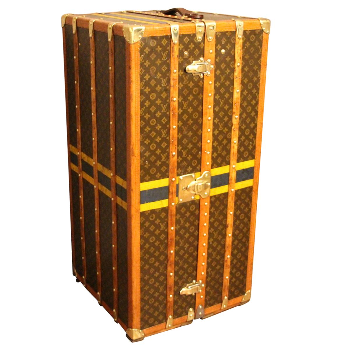 1930s Louis Vuitton Wardrobe Trunk in Monogram, Double Hanging Section