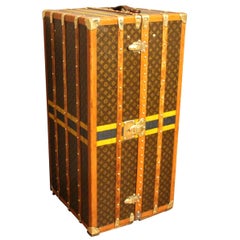Used 1930s Louis Vuitton Wardrobe Trunk in Monogram, Double Hanging Section