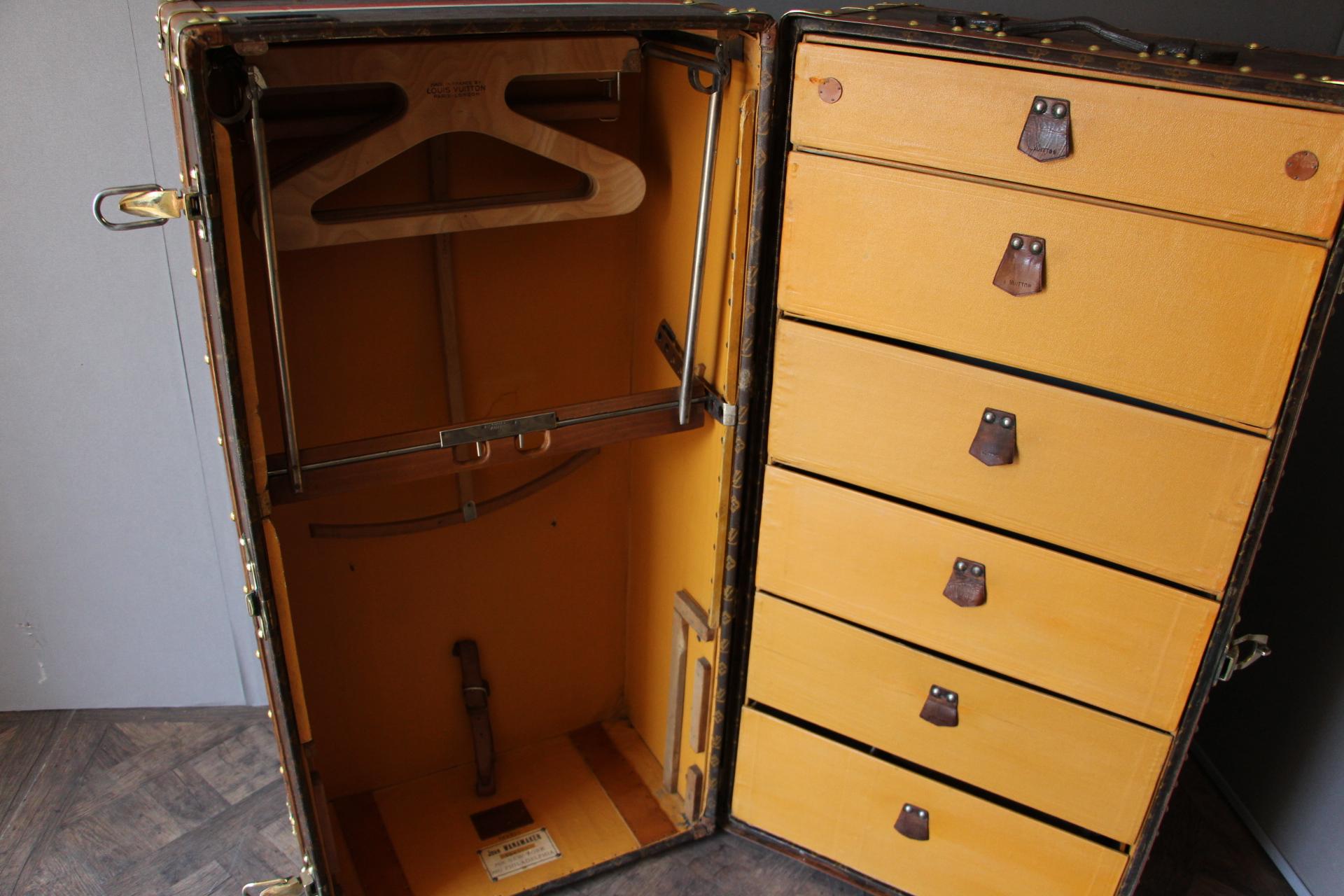 1930s Louis Vuitton Wardrobe Trunk, Vuitton Trunk, Louis Vuitton Steamer Trunk 2