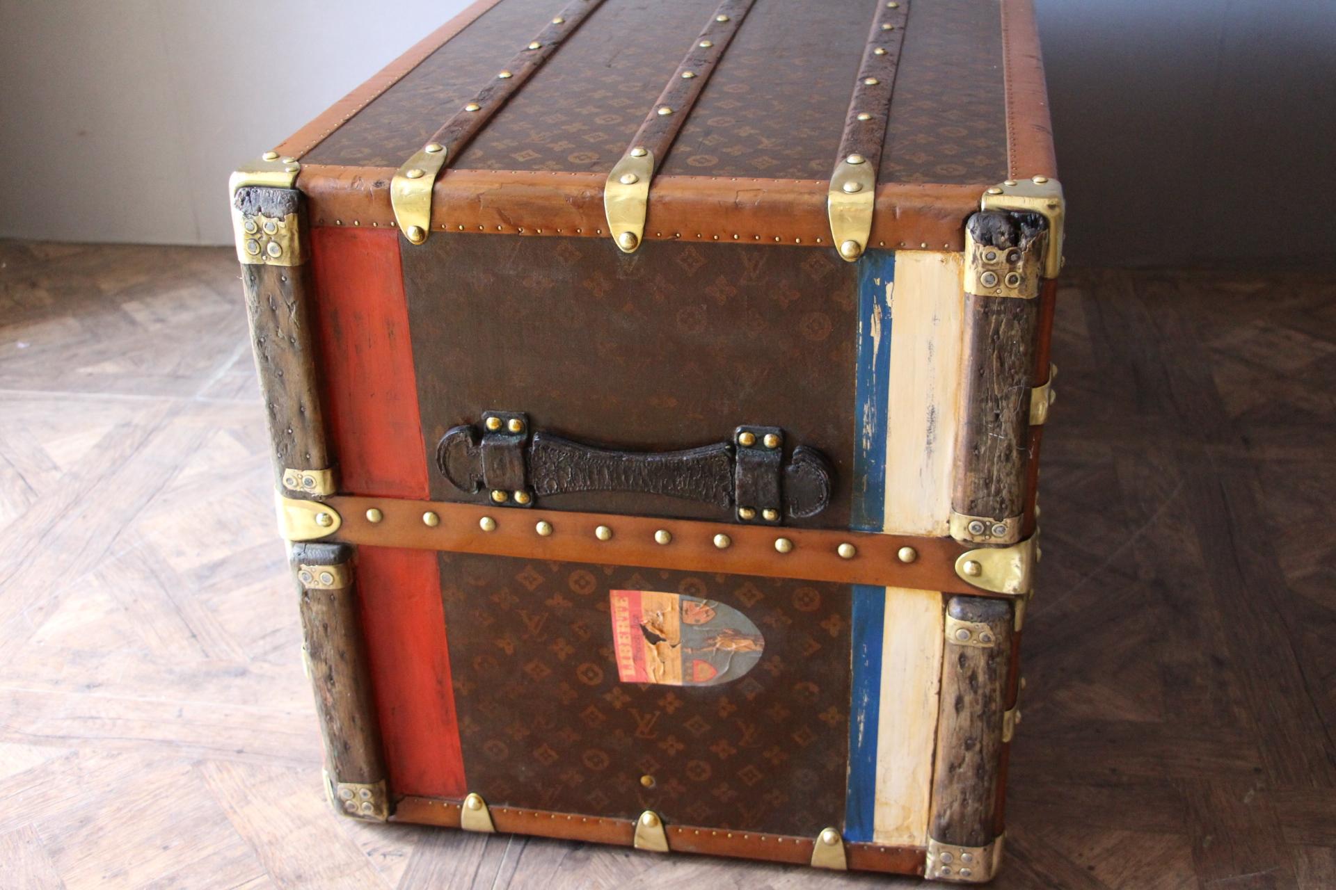 1930s Louis Vuitton Wardrobe Trunk, Vuitton Trunk, Louis Vuitton Steamer Trunk 9