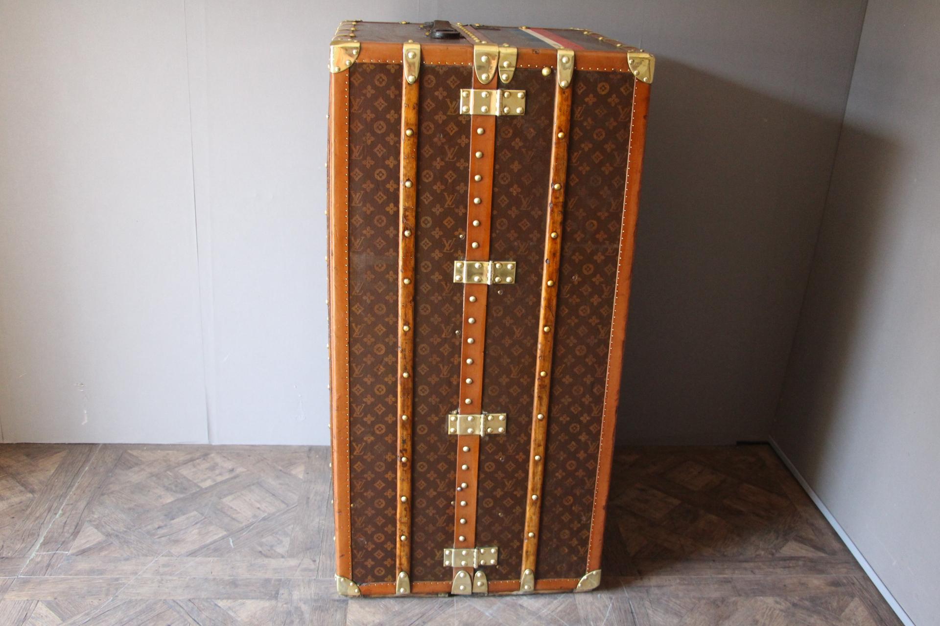 Art Deco 1930s Louis Vuitton Wardrobe Trunk, Vuitton Trunk, Louis Vuitton Steamer Trunk