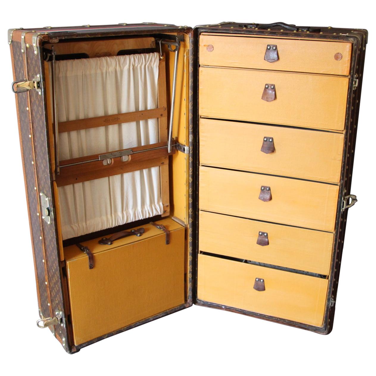 Louis Vuitton Steamer Trunk Wardrobe Trunk Chest France, circa 1920 at  1stDibs