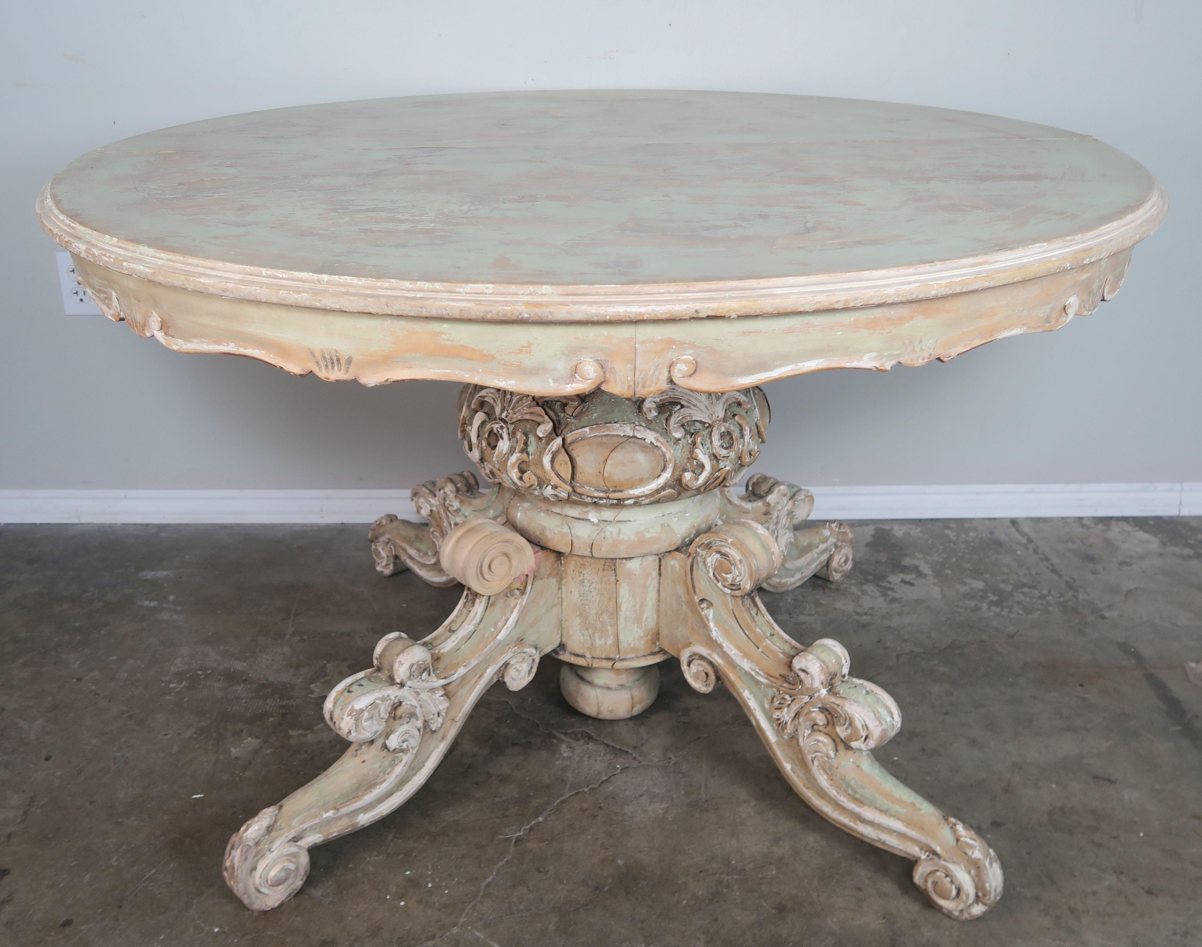 1930s Louis XV Painted French Dining Table 5