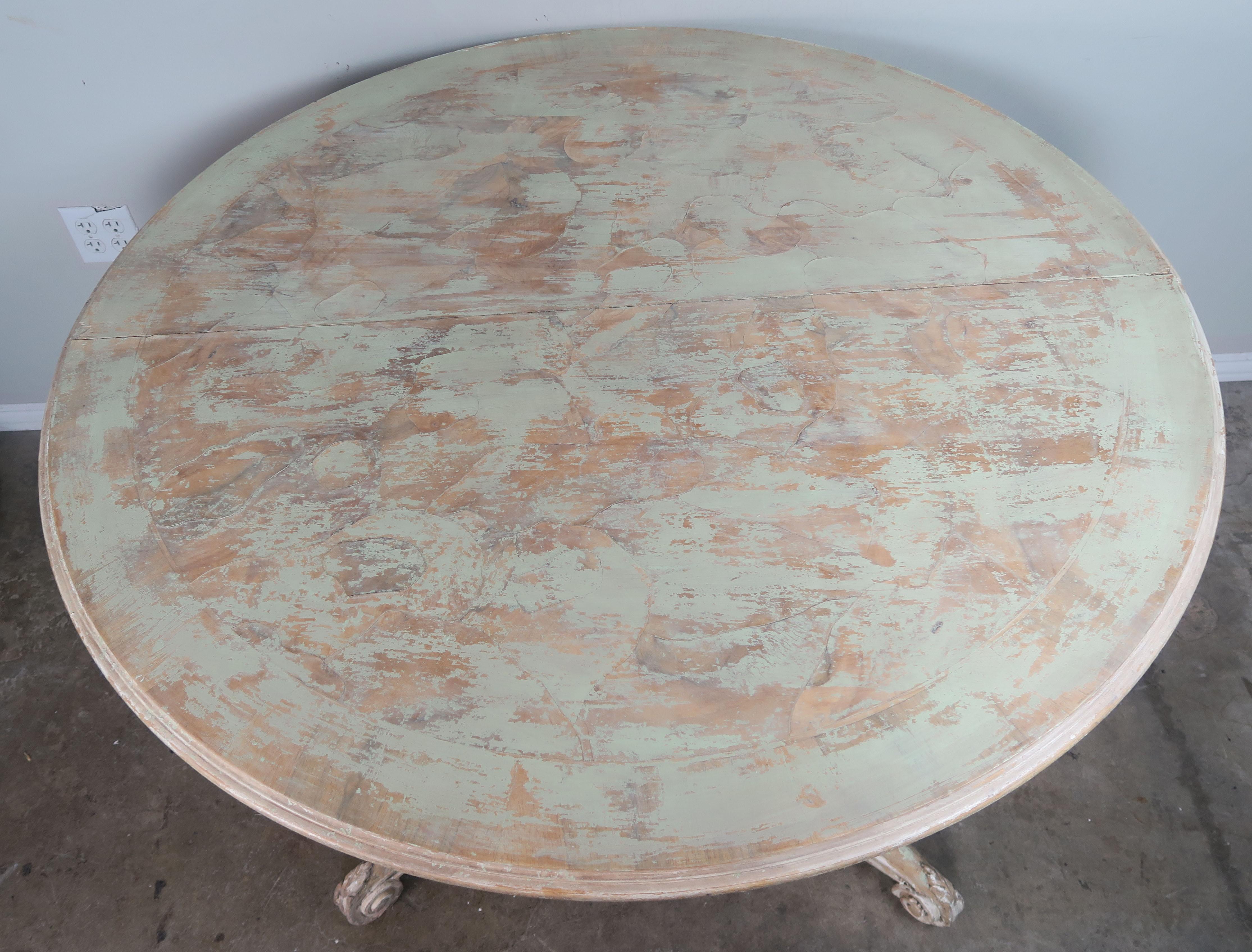 1930s Louis XV Painted French Dining Table 1