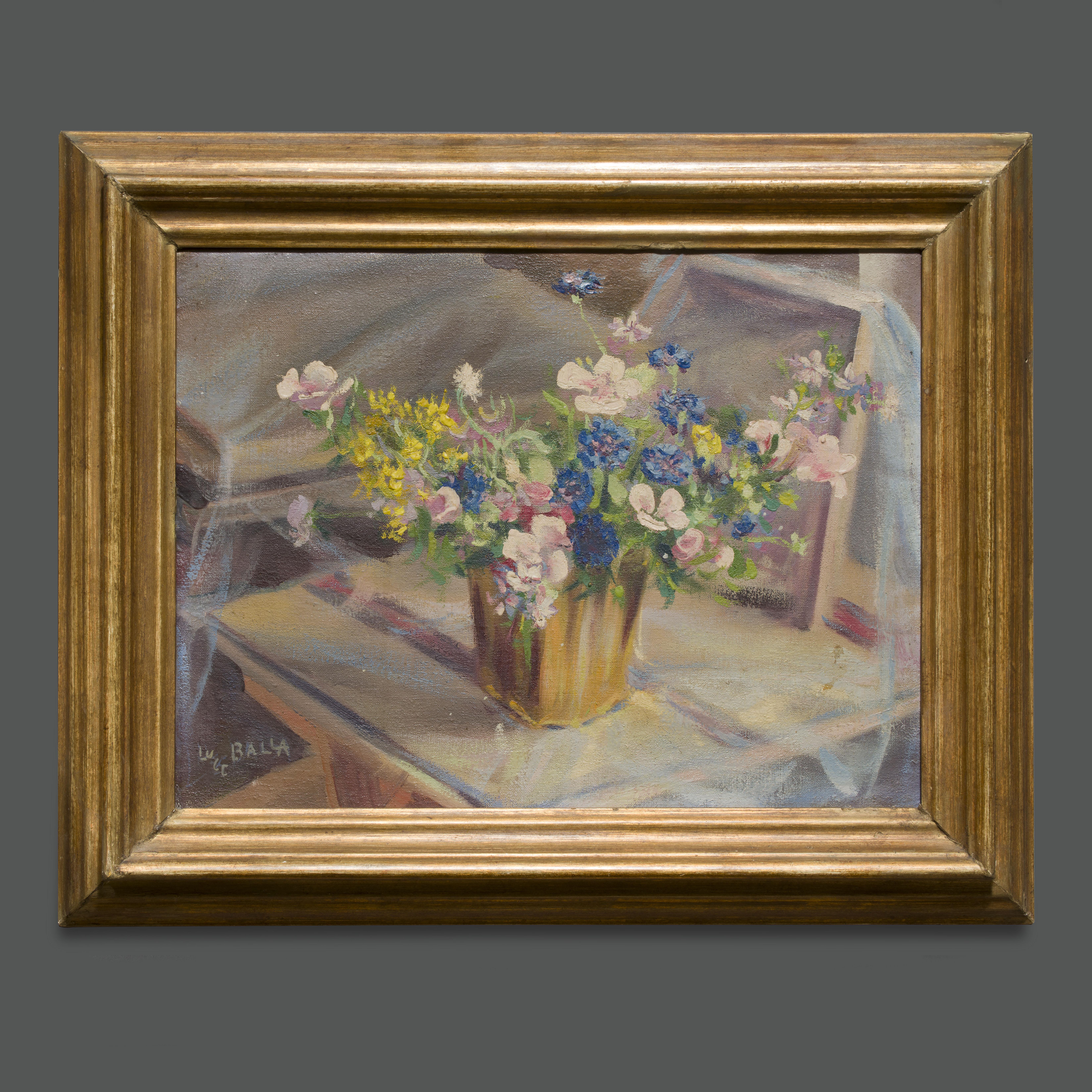 1930 Luce Balla Pintura italiana firmada Naturaleza muerta siglo XX en venta
