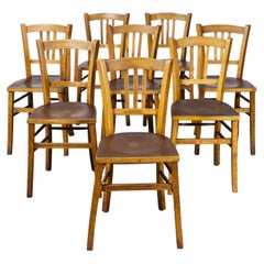 1930's Luterma Embossed Seat Bentwood Dining Chair, Set of Eight