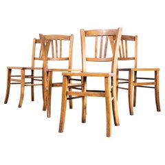 1930s Luterma Embossed Seat Bentwood Dining Chair, Set of Four
