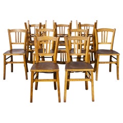 1930’s Luterma Embossed Seat Bentwood Dining Chair, Set of Twelve