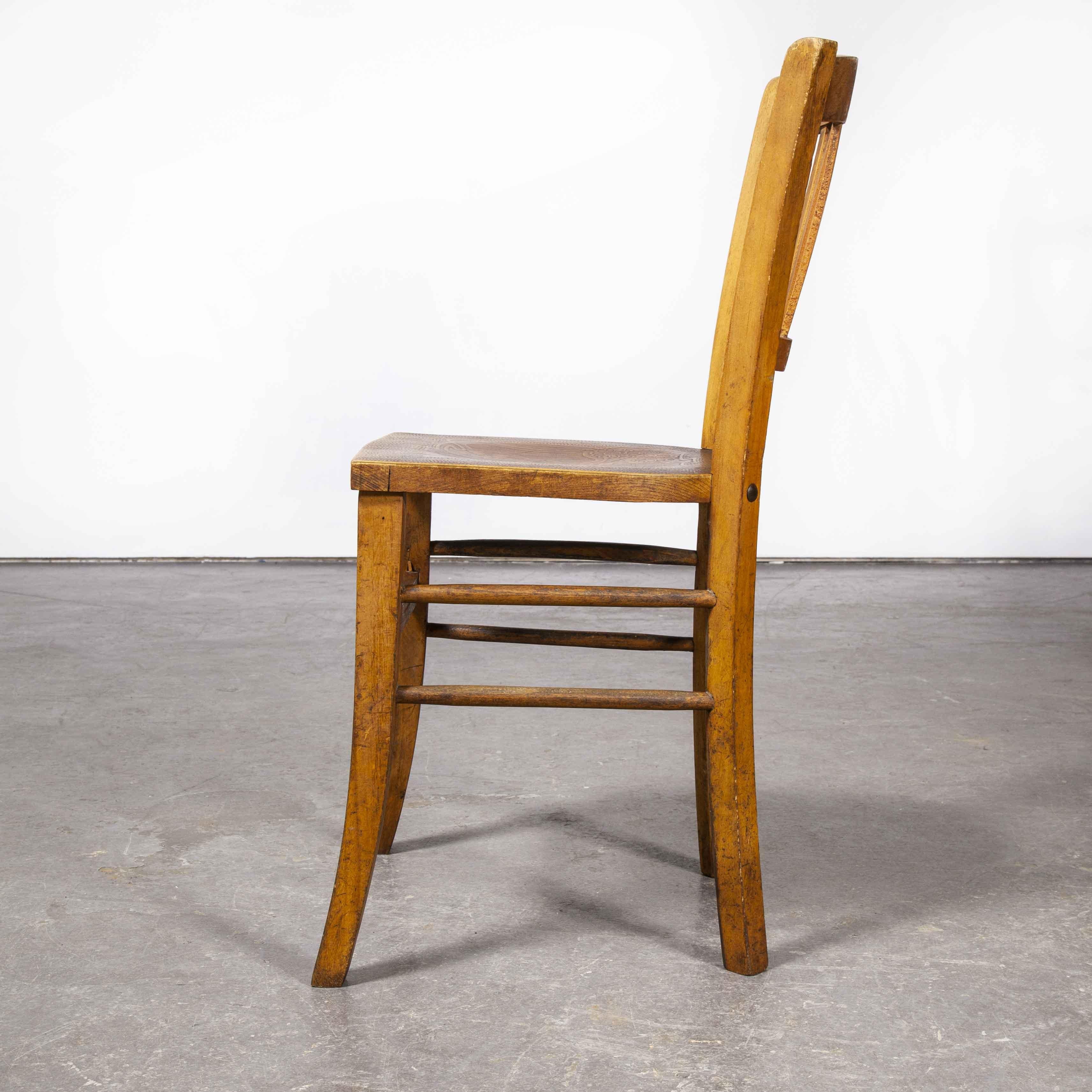 1930's Luterma Embossed Seat Bentwood Dining Chair, Various Qty Available 2