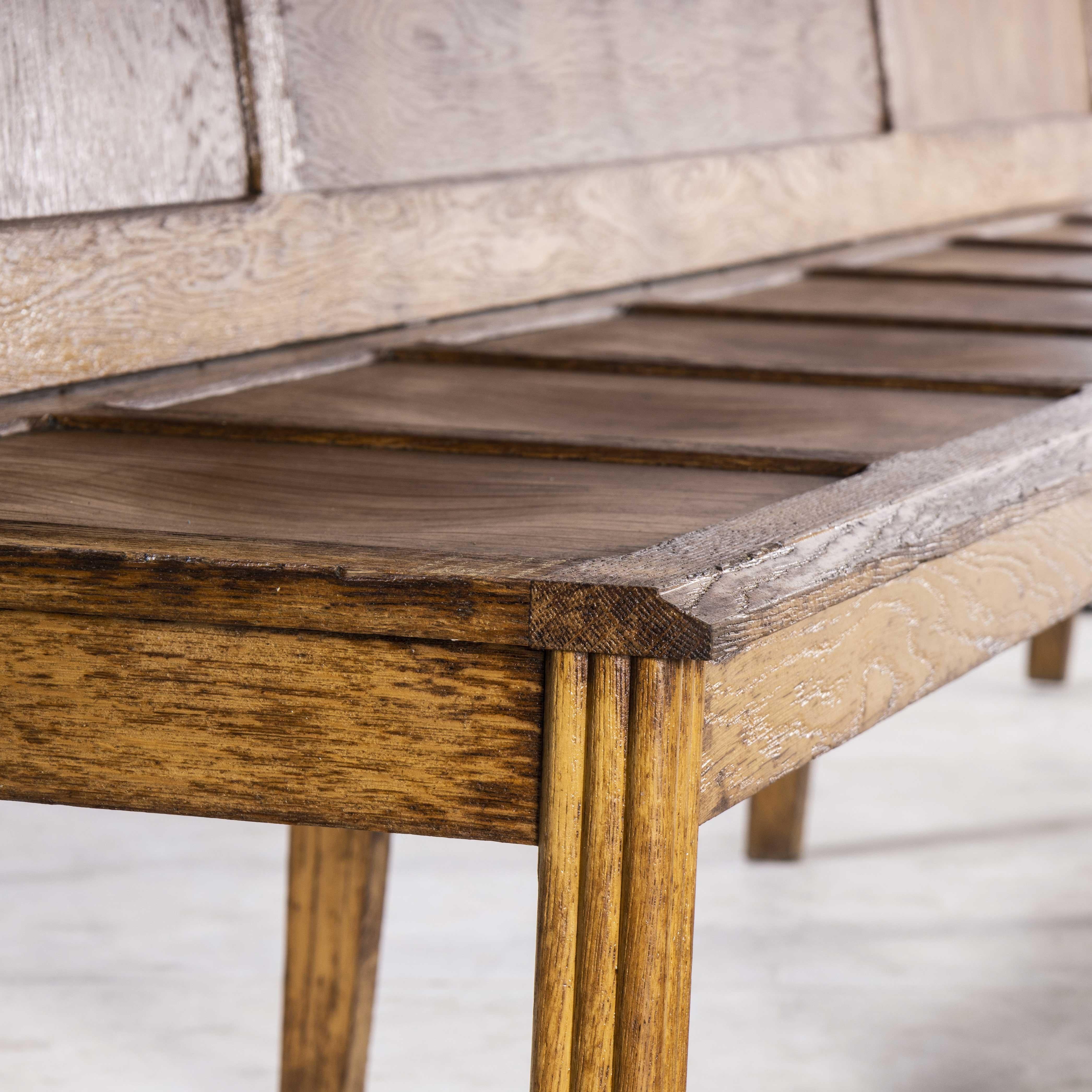 1930's Luterma Large French Oak Bench 'Model 1510' For Sale 6