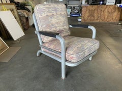 1930s Machine Age Streamline Aluminum Tubular Lounge Club Chair