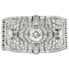 1930s Magnificent 60 Carat Platinum Diamond Bracelet