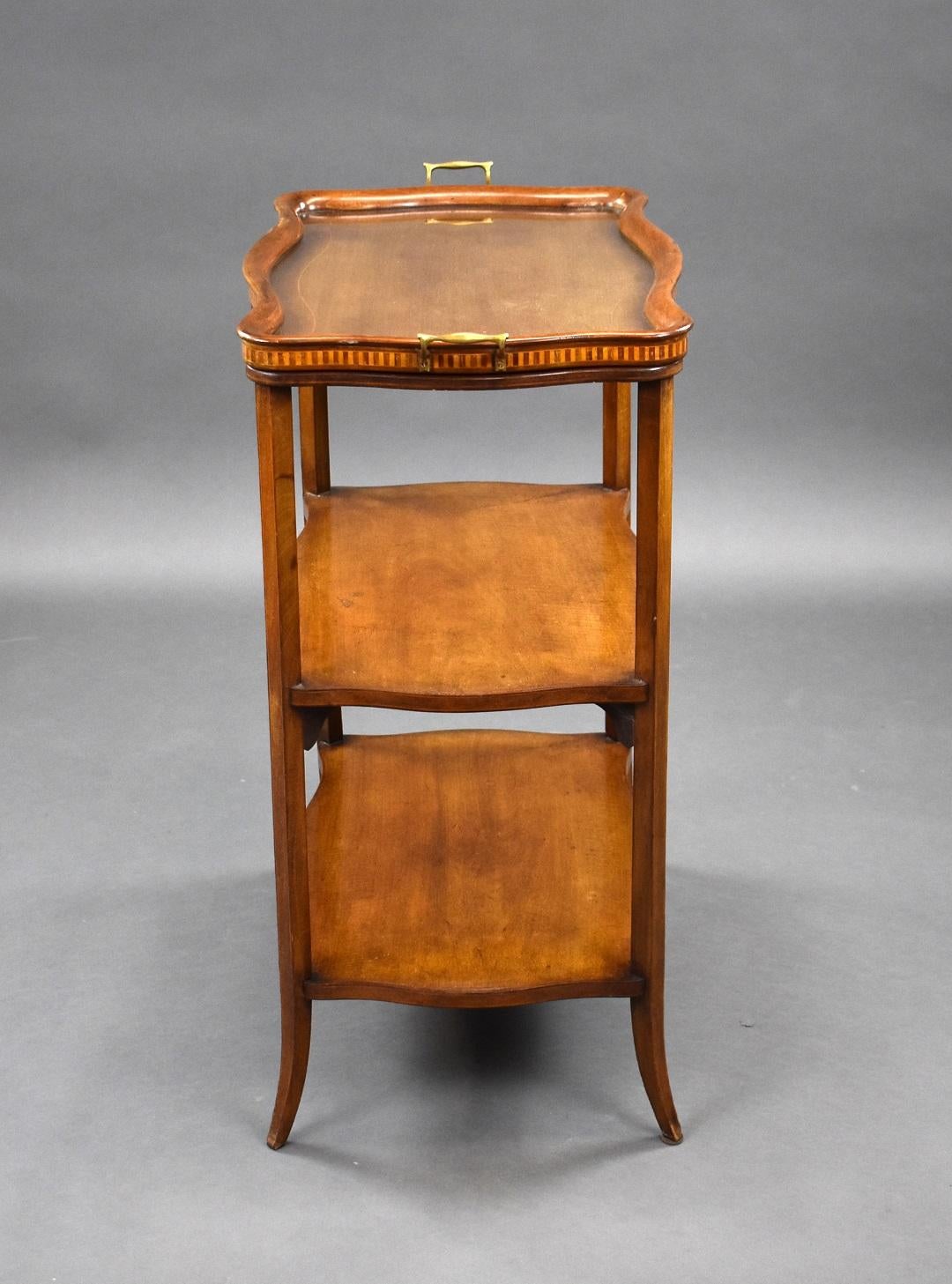 1930S Mahogany Etagere Butlers Tray 2