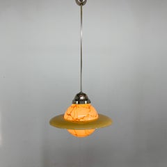 1930's Marble Glass Saturn Pendant